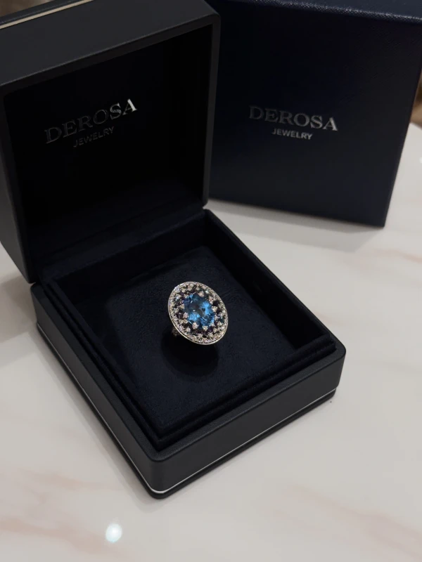 DeRosa OVAL TOPAZ RING 11.60 CT R16721759 3