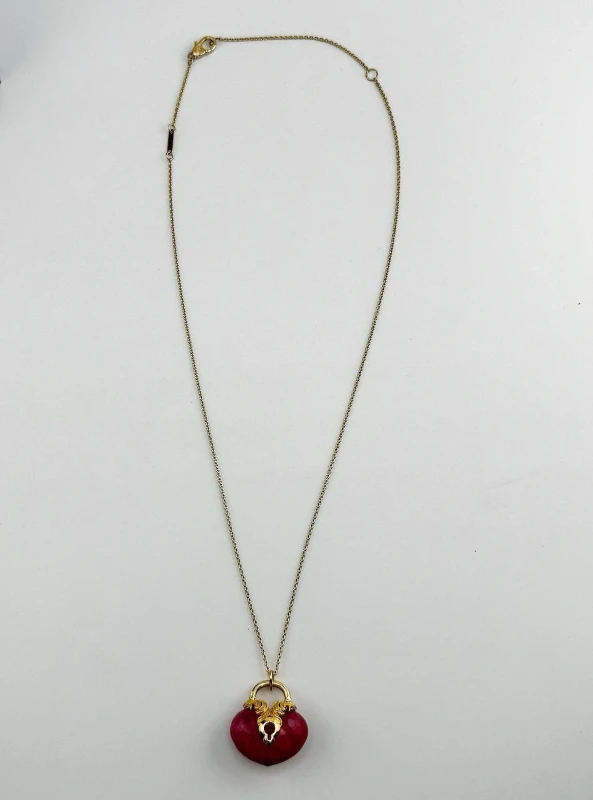Magerit ETERNAL ENDLESS, RUBY AND QUARTZ HEART PENDANT ETERNAL ENDLESS 3
