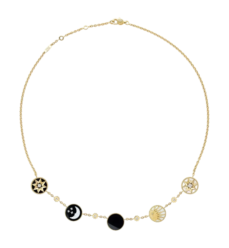 Dior Rose des Vents and Rose Céleste Necklace JSAM95010-0000 2