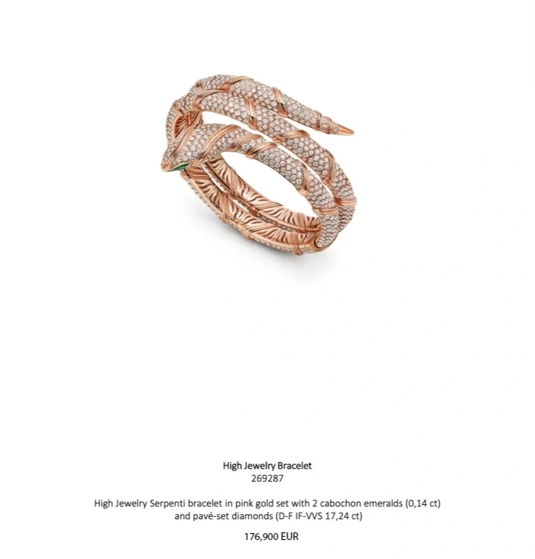 Bvlgari SERPENTI DIAMOND BRACELET 269287 2