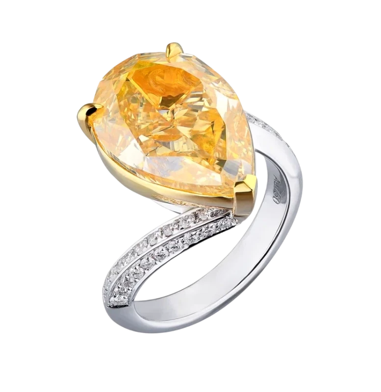 No name DIAMOND 11.74 CT FANCY LIGHT BROWNISH YELLOW/VS2 RING (GIA) NN11.74CT