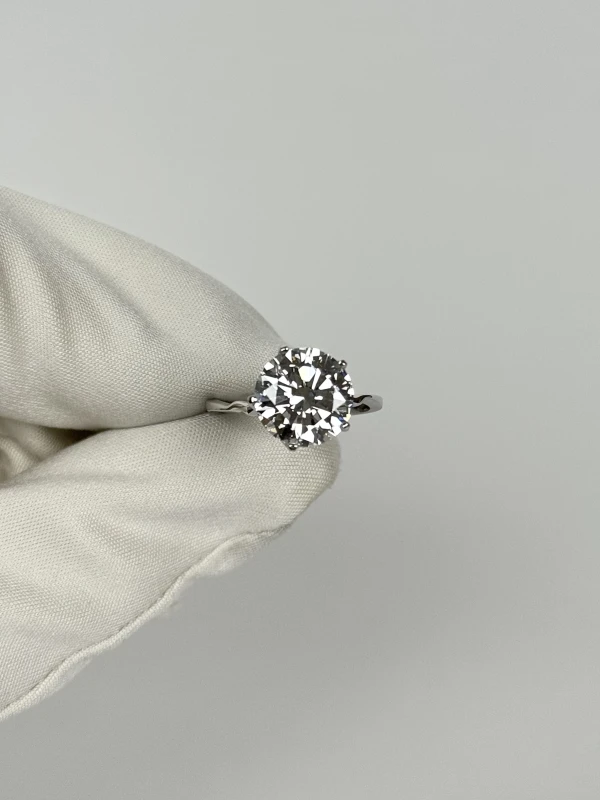СЕРЬГИ NO NAME ROUND DIAMOND 4.01 D/VVS2 RING (GIA) NN4.01D 2