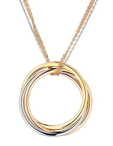 КОМПЛЕКТ CARTIER TRINITY, ПОДВЕСКА И ЦЕПЬ