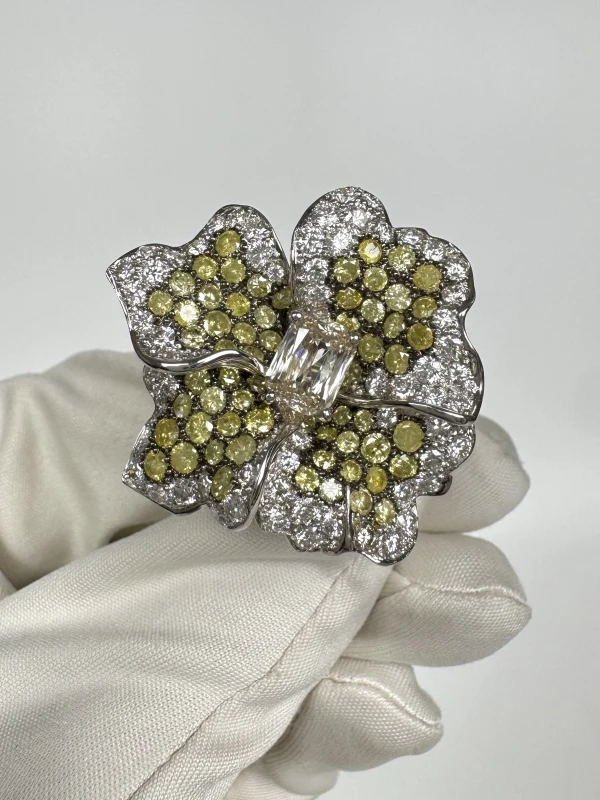 RalfDiamonds DIAMOND FLOWER RING 6.74 CT RDflower6.74ct 2