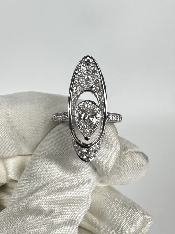 Graff Graff Gateway Pear Shape Diamond Ring (SIZE 51) RGR823 4