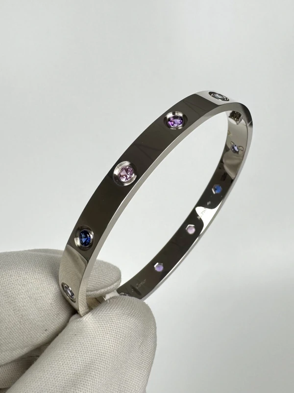 Cartier LIMITED EDITION LOVE BRACELET, SAPPHIRES (SIZE 17) B6093417 2
