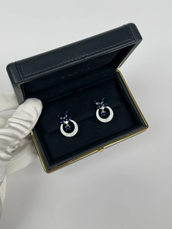 GRAFF CLASSIC BUTTERFLY SAPPHIRE EARRINGS RGE 598 6