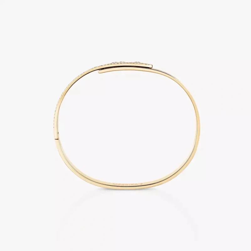 MESSIKA BANGLE SEMI-PAVÉ MOVE NOA CISELÉ (SIZE M) 14501-YG-M 5