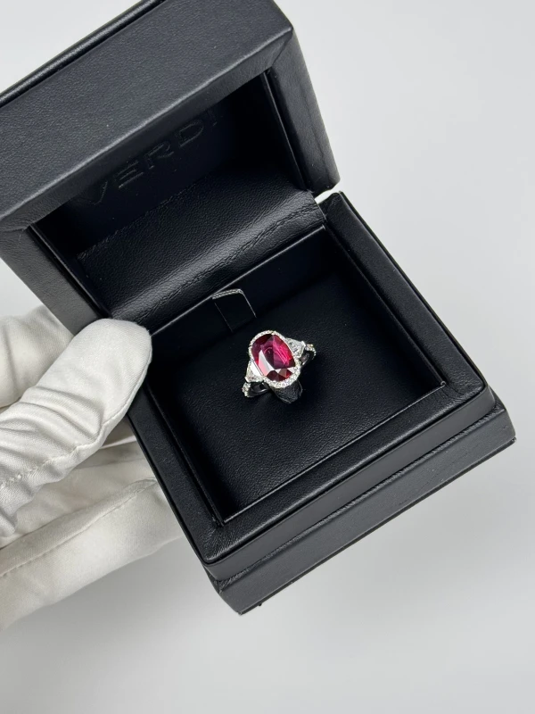 VERDI JEWELLERY КОЛЬЦО С РУБИНОМ 3.10 CT PIGEON BLOOD A33E 7