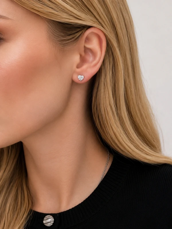 Earrings without a brand HEART DIAMOND 1.00-1.05 CT H/VS1 EARRINGS (GIA) NN1.00-1.05CT H/VS1 2