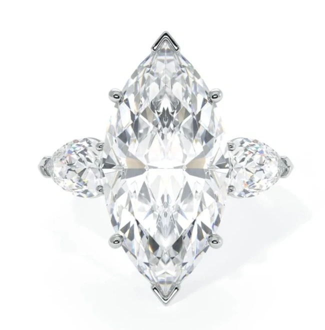 MARQUISE DIAMOND 4.60 CT G/SI2 RING (SIZE 55)