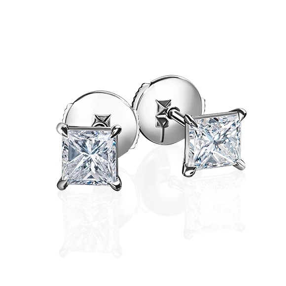 Earrings without a brand С БРИЛЛИАНТАМИ 1.00 CT G/SI1 - 1.00 CT G/SI1 1.00 CT G/SI1 - 1.00 CT G/SI1