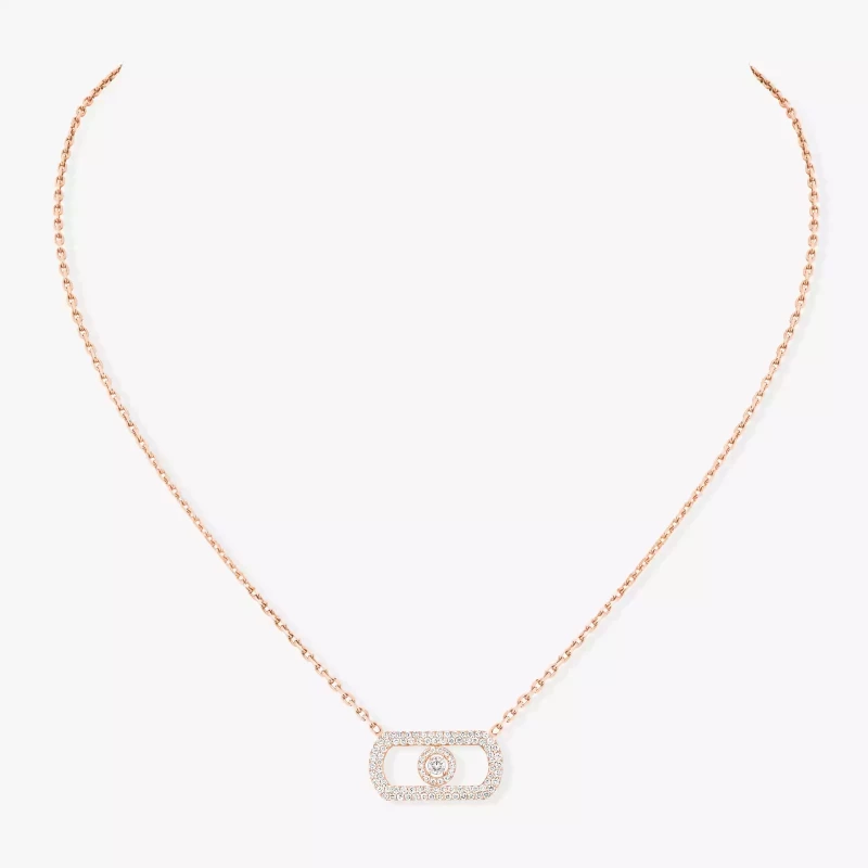 MESSIKA So Move Pavé, Pink Gold Diamond Necklace 12945-PG 1