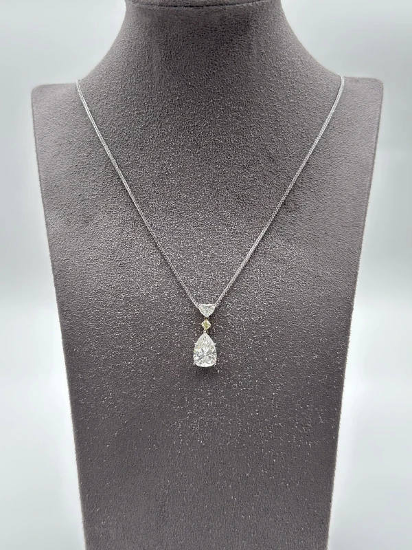 Earrings without a brand PEAR DIAMOND 5.09CT J/SI1 PENDANT 5.09CT J/SI 3