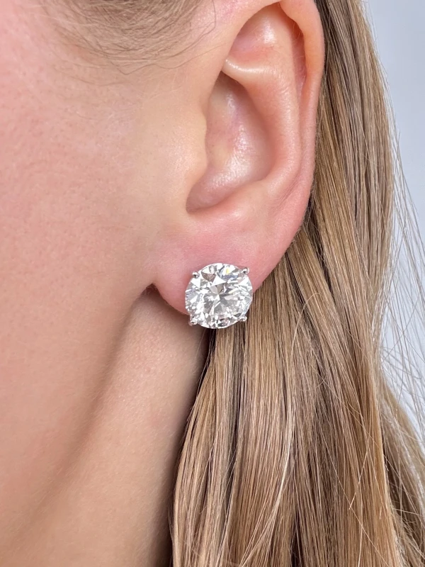 Earrings without a brand ROUND DIAMOND 5.01-5.07 CT G/VS2 EARRINGS (GIA) EXEXEX NN5.01-5.07CT G/VS2 4