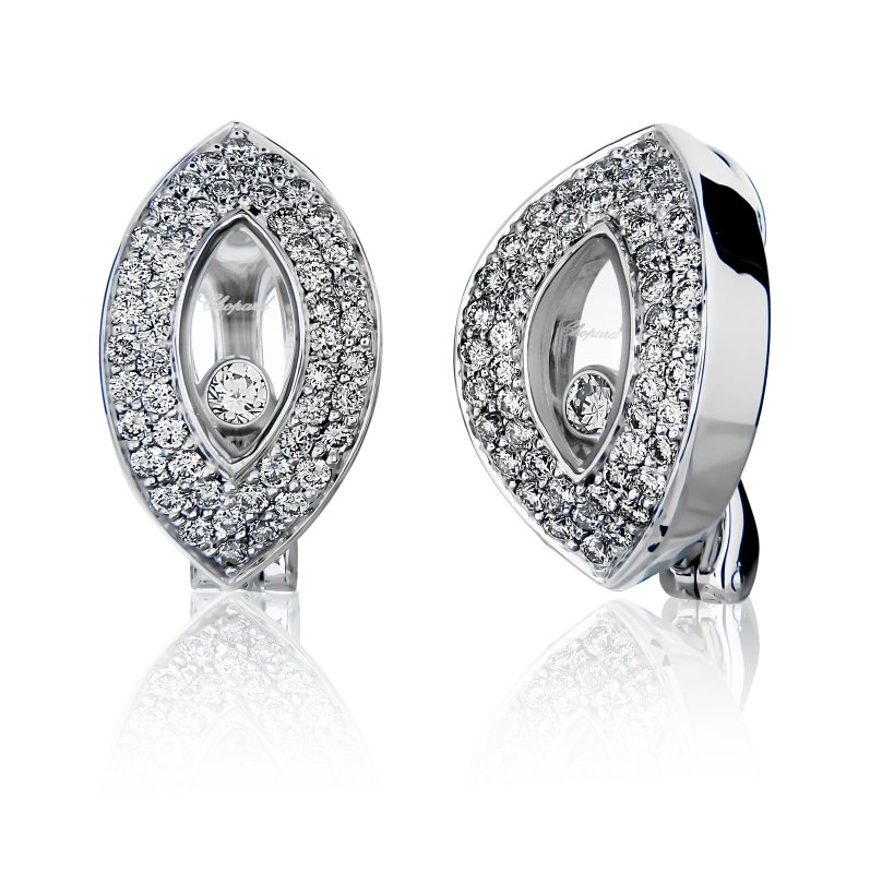 HAPPY DIAMOND EARRINGS WHITE GOLD