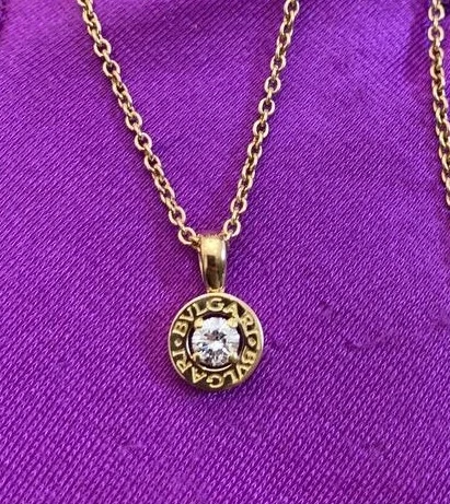 Bvlgari BVLGARI SOLITAIRE DIAMOND PENDANT, YELLOW GOLD BUL59233 2