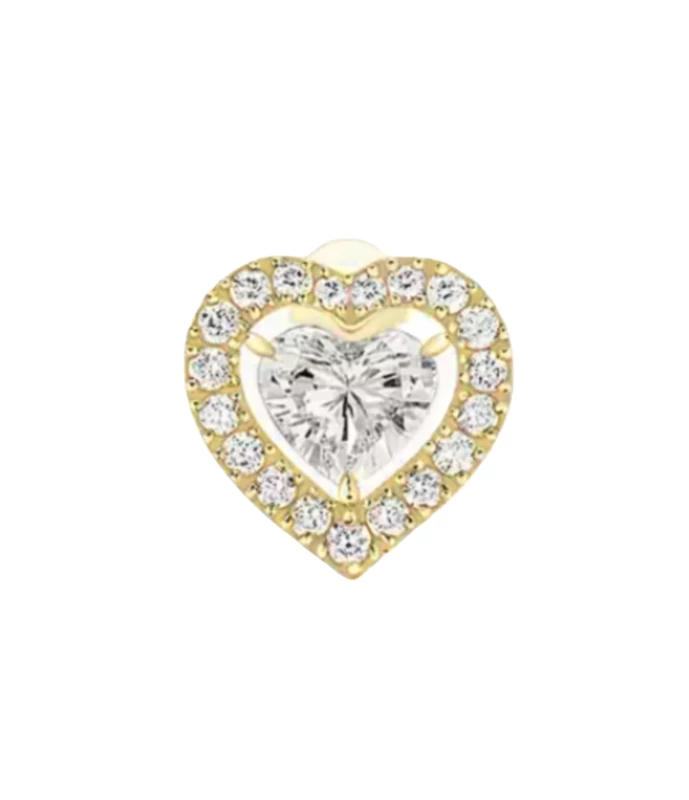 DIAMOND JOY COEUR STUD YELLOW GOLD