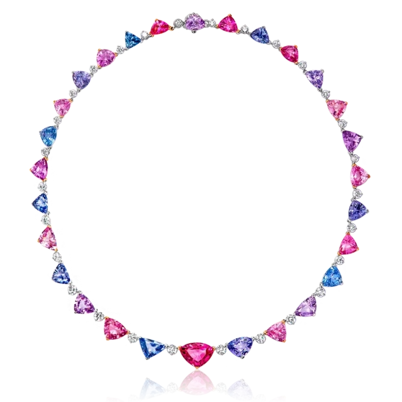 Bvlgari Multi-Colored Spinel  and Diamond Necklace 361958 3