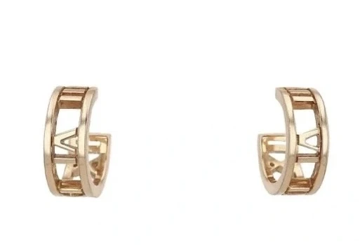 ATLAS OPEN HOOP EARRINGS, ROSE GOLD