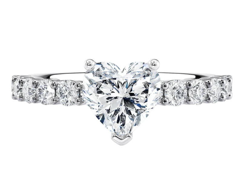 Heart Shape Diamond 1.01 ct G/VS1 ct Ring (SIZE 51) GIA EXEX