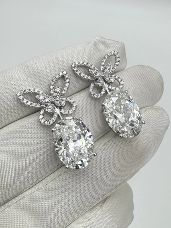 No name OVAL DIAMOND 7.62-7.52 CT E/VS1-VVS2 EARRINGS (GIA) NN7.62-7.52CT 4