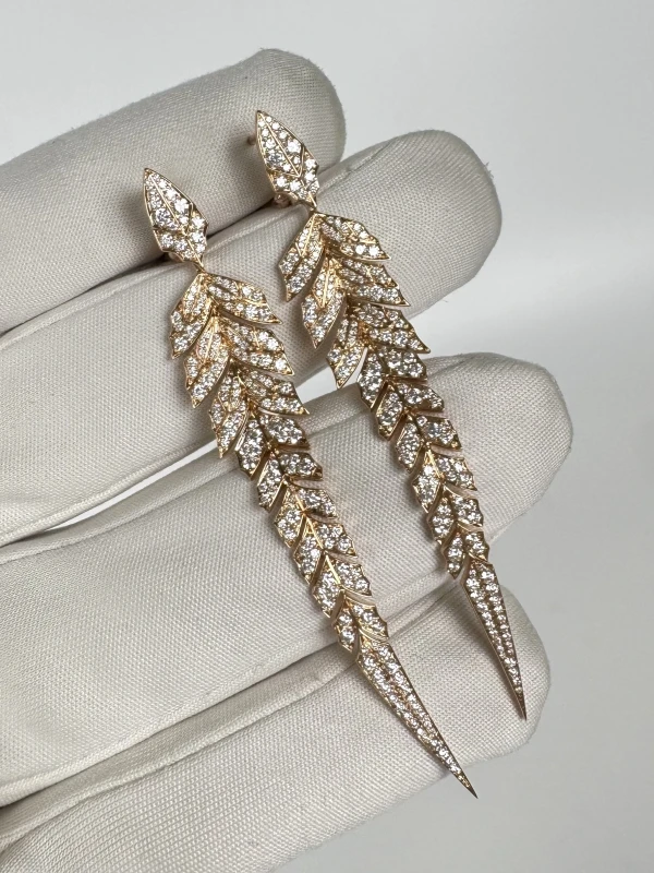 STEPHEN WEBSTER TAIL FEATHER LONG DROP EARRINGS WE0924 4