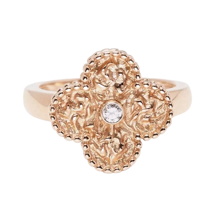 Van Cleef & Arpels VINTAGE ALHAMBRA, ROUND DIAMOND (SIZE 51) VCARN9ZT51 1