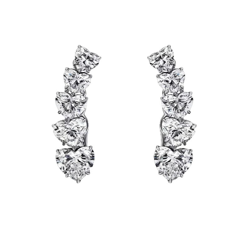 HEART DIAMOND 8.26 CT EARRINGS (GIA)