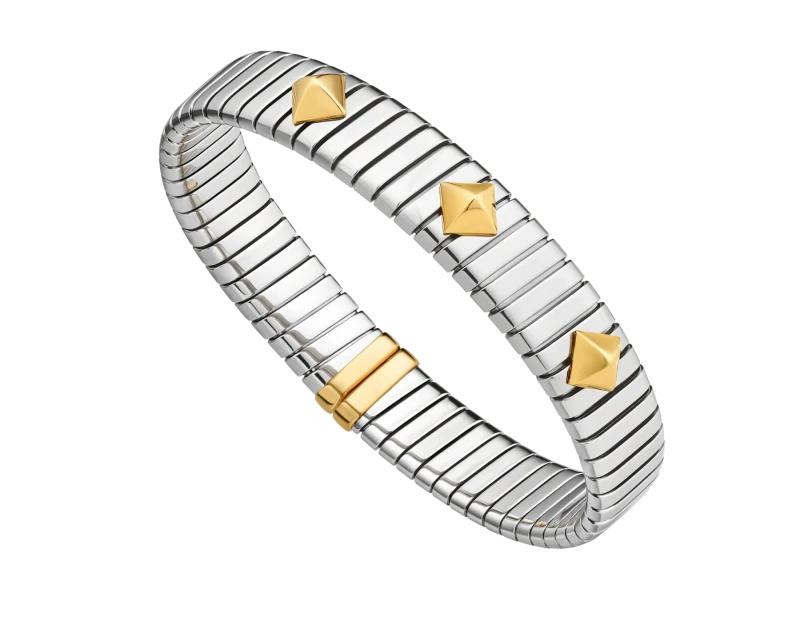 Bvlgari Tubogas Gold & Steel Bracelet (SIZE 17)