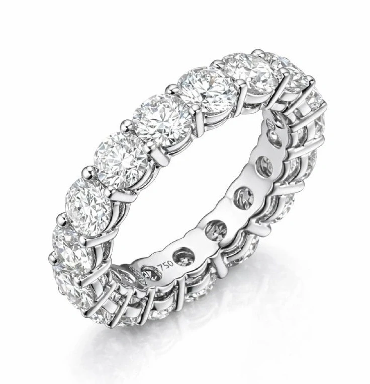 ROUND DIAMOND ETERNITY RING 3.41 CT
