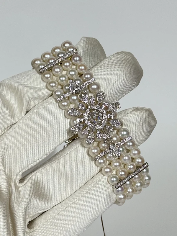 YANUSH GIOIELLI DIAMOND & PEARL BRACELET YB90206VVPRL 2