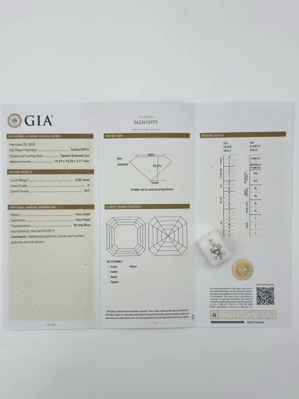 No name DIAMOND 6.00 CT F/VS1 RING (GIA) NN6.00F/VS1 4