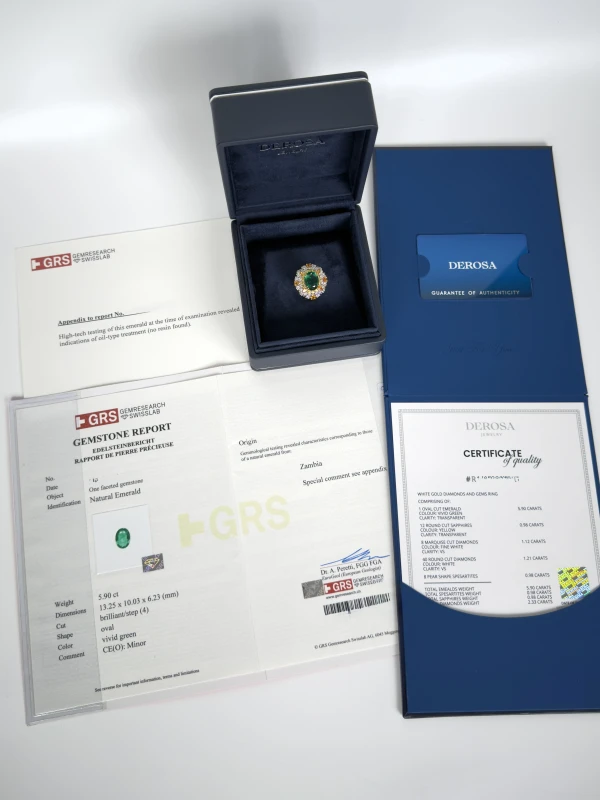 DeRosa Emerald ring 5.90 ct R115511447 5