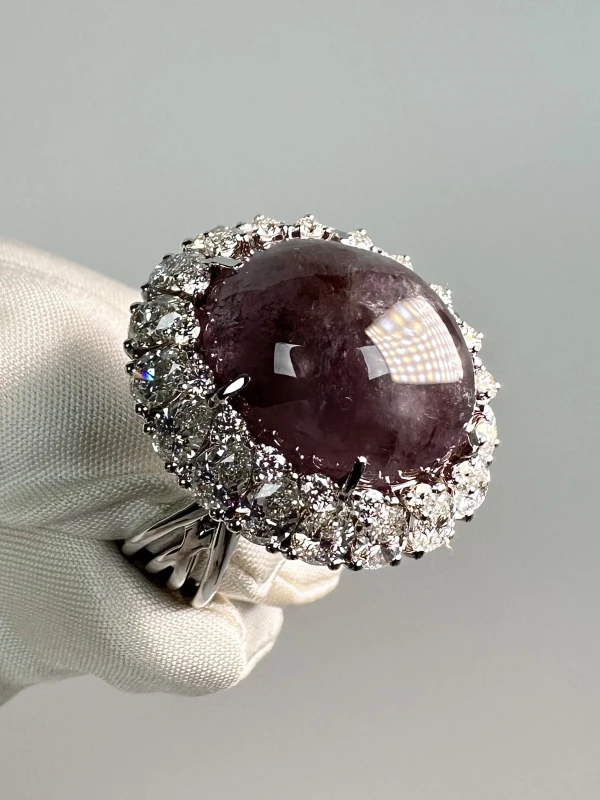 СЕРЬГИ NO NAME ALEXANDRITE 21.04 CT & DIAMOND RING  (GRS) NNRING21.04CTGRS 7