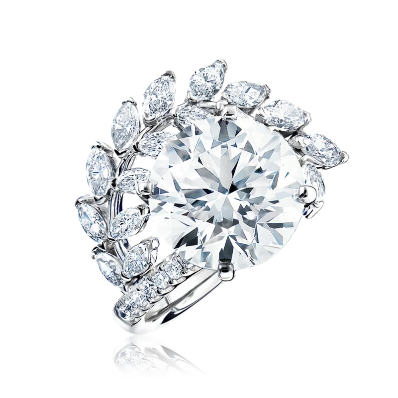 ROUND DIAMOND 5.01 CT D/VS1 RING EXEXEX(GIA)