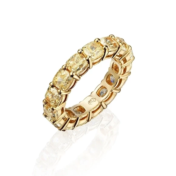 СЕРЬГИ NO NAME Diamond 6.40 CT Fancy Intense Yellow Ring NN 6.40 CT