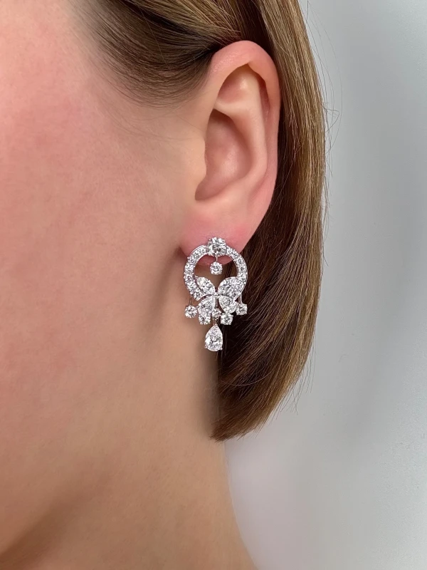 Graff Classic Butterfly Diamond Petite Earrings RGE596 2