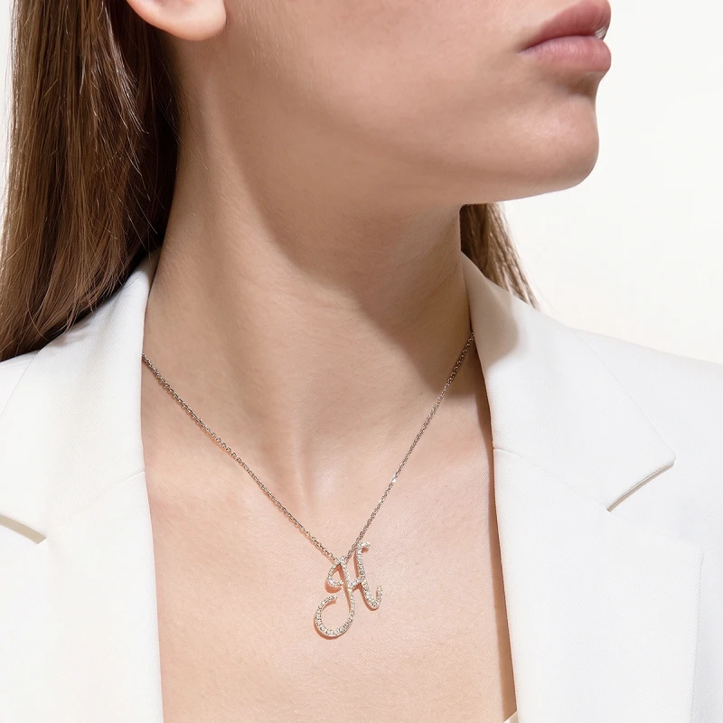 DeRosa THE PENDANT LETTER "H" 0.70CT G-H/VS N8.234 2