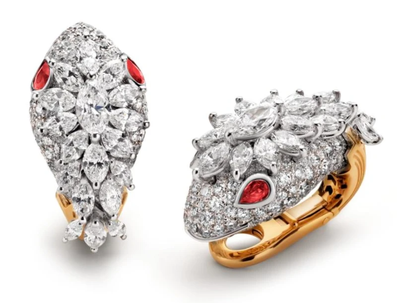 DRAGONI DIAMOND AND RUBY EARRINGS