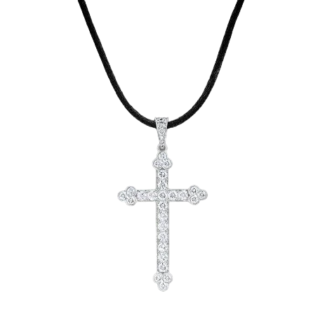 DIAMOND CROSS PENDANT WITH CHAIN