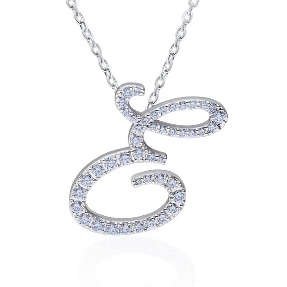 СЕРЬГИ NO NAME DIAMOND LETTERS COLLECTION, LETTER "E" PENDANT 0.65 CT 