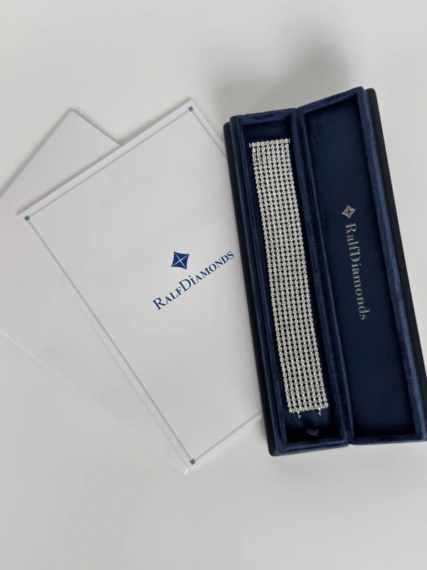 RalfDiamonds WHITE GOLD DIAMOND BRACELET 21.08 CT F-G/VS (SIZE 18) RD050125 5