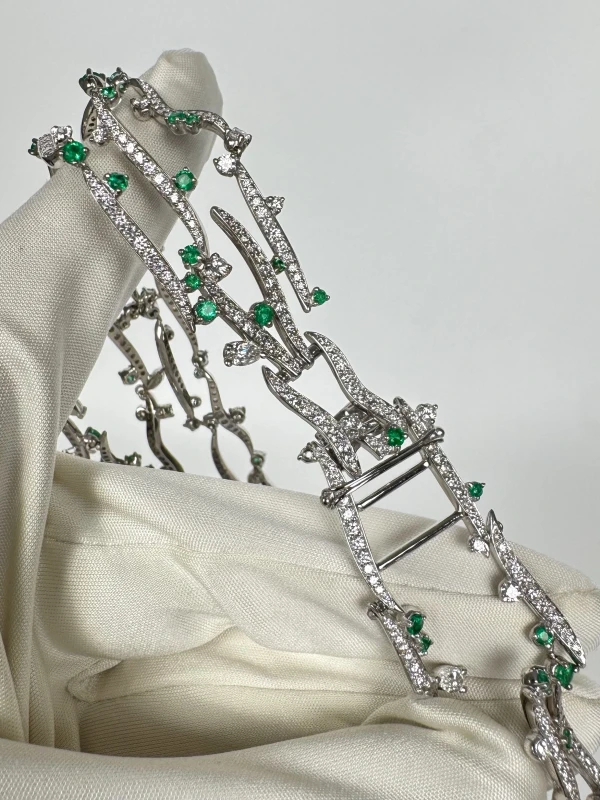 No name EMERALD 15.12 CT & DIAMONDS 20.28 CT NECKLACE NN15.12CT 5