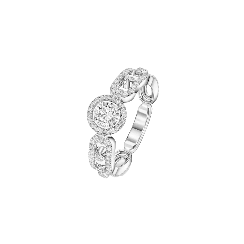 Move Link solitaire ring, small model (GIA) SIZE 52