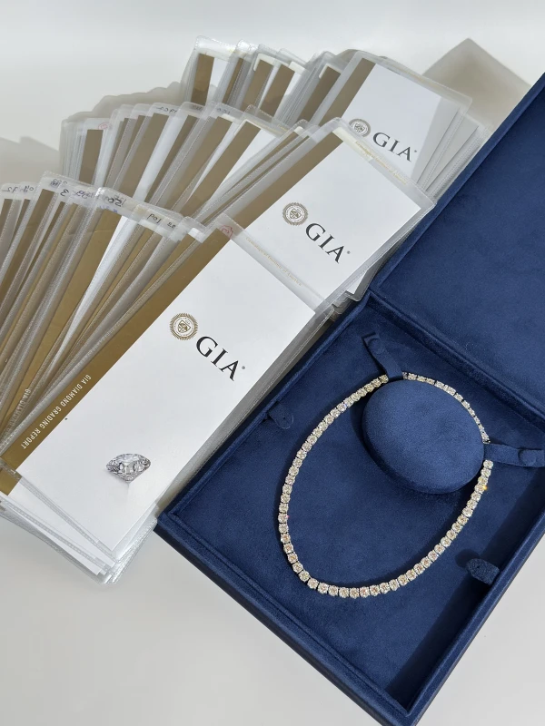 No name ROUND 68.22 CT DIAMOND NECKLACE nn68.22 6