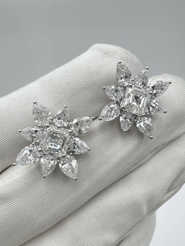 Earrings without a brand DIAMOND 2.01 - 2.01 CT G/VVS2-VS2 EARRINGS (GIA) EXEXEX 653-653 NN2.01-2.01 4