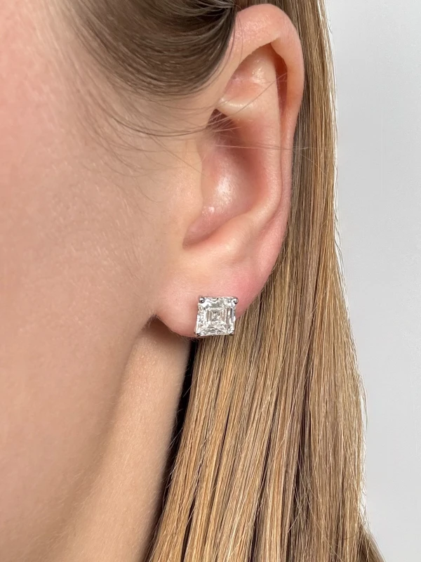 No name ASSCHER DIAMOND 2.01-2.01 CT H/VS2 EARRINGS (GIA) EXEX NN2.01-2.01 H/VS2 4