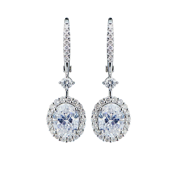 Earrings without a brand OVAL DIAMOND 1.72-1.81 CT D/VS2 EARRINGS (GIA) 252-752 1