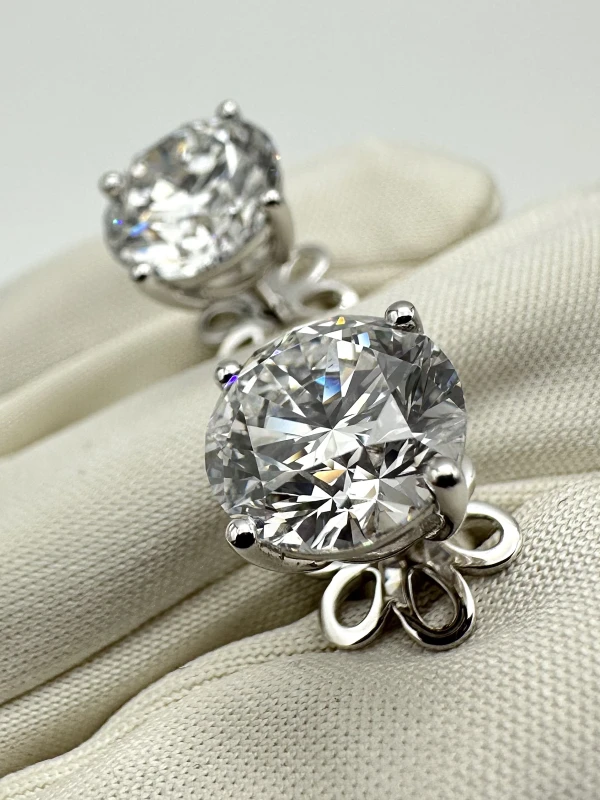 Earrings without a brand СЕРЬГИ-ПУСЕТЫ С БРИЛЛИАНТАМИ 3.01-3.01 CT D/VS1 (GIA) NN3.01-3.01CT D/VS1 4